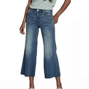 EUC Dear John High Rise Charlotte Wide Leg Cropped Stretch Jeans Miami Wash 27